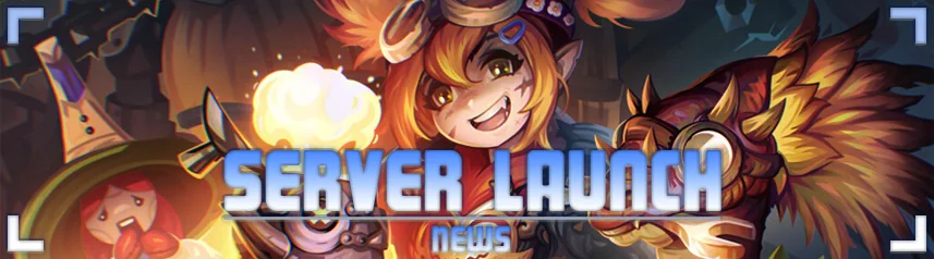 Server Launch news banner with Lineage 2 characters and explosions